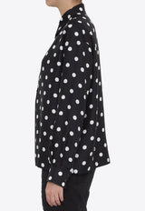 Dolce 
Gabbana Polka-Dot Print Silk Shirt Black F5S31T-IS1VI-HNZRW