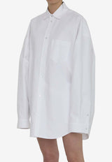 Balenciaga Oversized Long-Sleeved Shirt White 794462-TQM30-9140