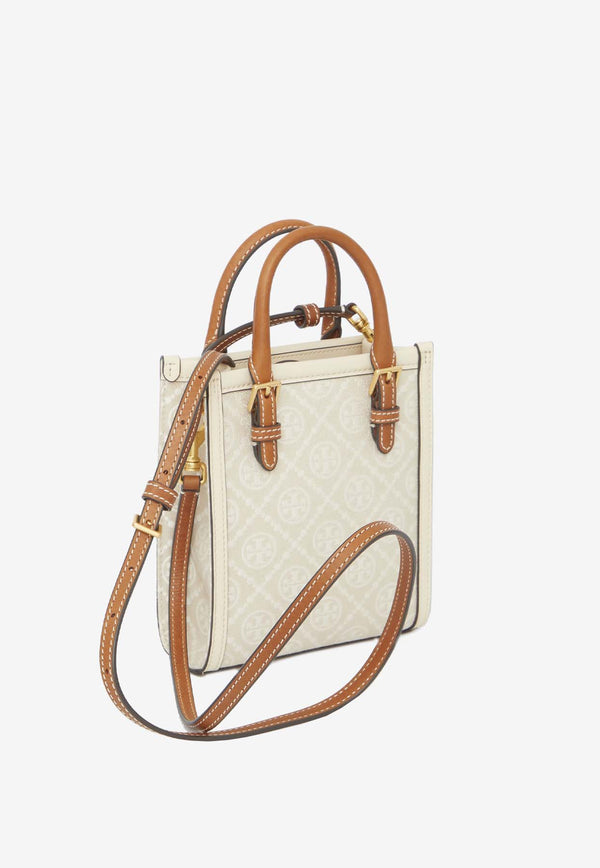 Tory Burch Mini T Monogram Tote Bag Beige 150217--254