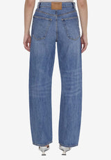 Alexander Wang Laser Logo Wide-Leg Jeans Blue 4DC3244412--473