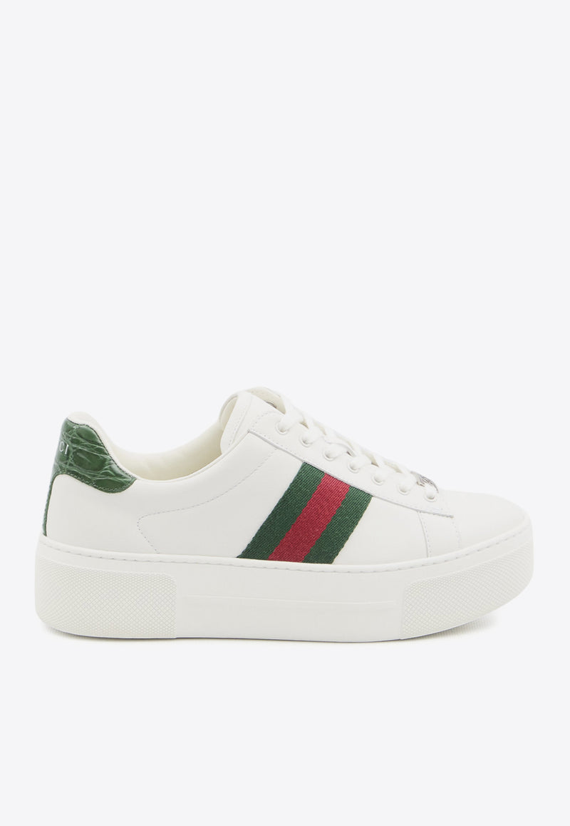 Gucci Ace Leather Low-Top Sneakers White 791399-AACAG-9055