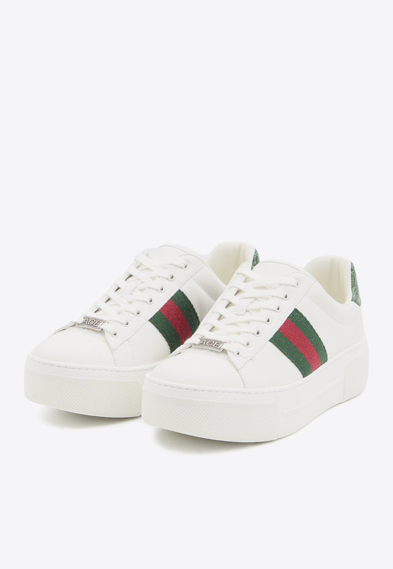 Gucci Ace Leather Low-Top Sneakers White 791399-AACAG-9055