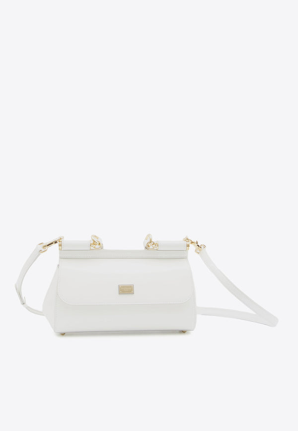 Dolce 
Gabbana Elongated Sicily Leather Top Handle Bag White BB7652-A1037-80002