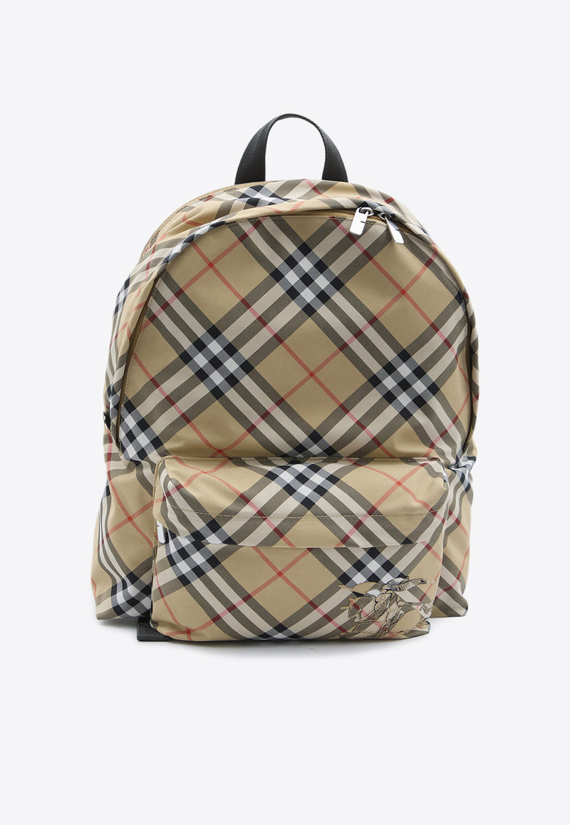 Burberry Vintage Check Pattern Backpack Beige 8091312--A2021