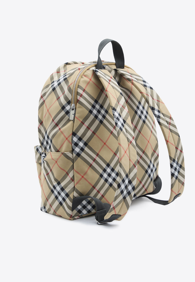 Burberry Vintage Check Pattern Backpack Beige 8091312--A2021