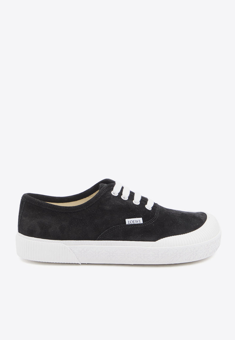 Loewe Terra Vulca Suede Low-Top Sneakers Black M616284X02--1100