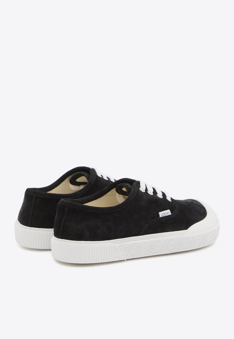 Loewe Terra Vulca Suede Low-Top Sneakers Black M616284X02--1100