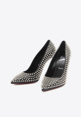 Christian Louboutin Condora Spikes 100 Leather Pumps Black 3240278-B439-BLACK