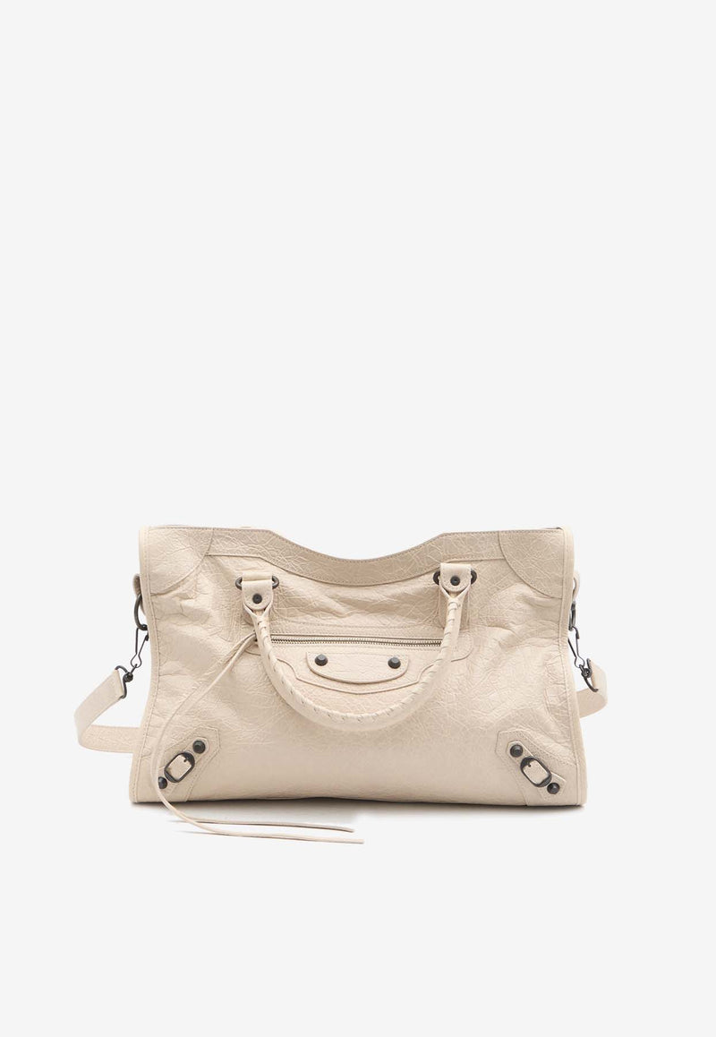 Balenciaga Medium Le City Top Handle Bag in Nappa Leather Beige 797786-2ABEK-2910