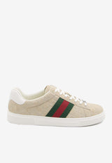 Gucci Ace GG Suede Low-Top Sneakers Beige 798652-AADV9-9566