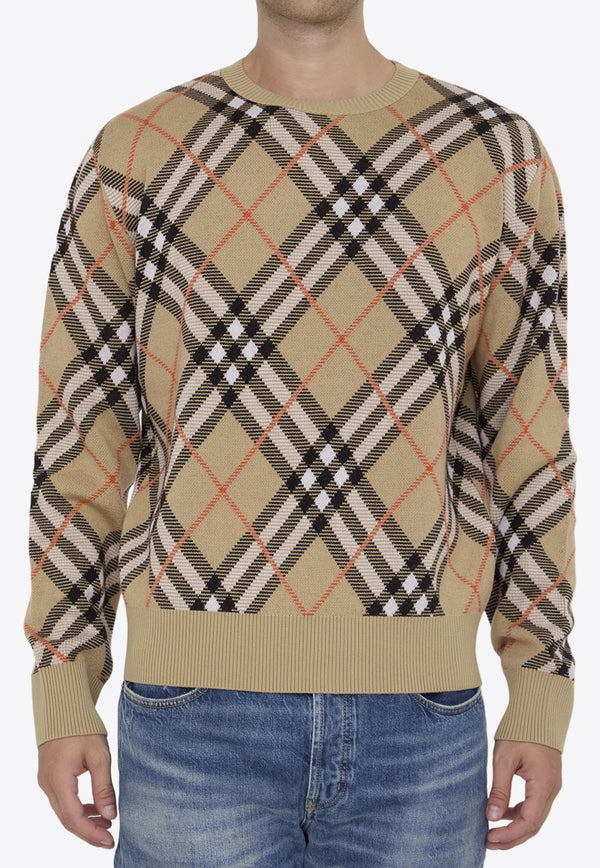 Burberry Vintage Check Crewneck Sweater Beige 8093497--B9368