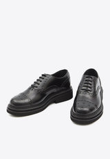 Dolce 
Gabbana Brushed Leather Brogue Shoes Black A20159-A1203-80999