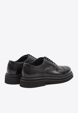 Dolce 
Gabbana Brushed Leather Brogue Shoes Black A20159-A1203-80999