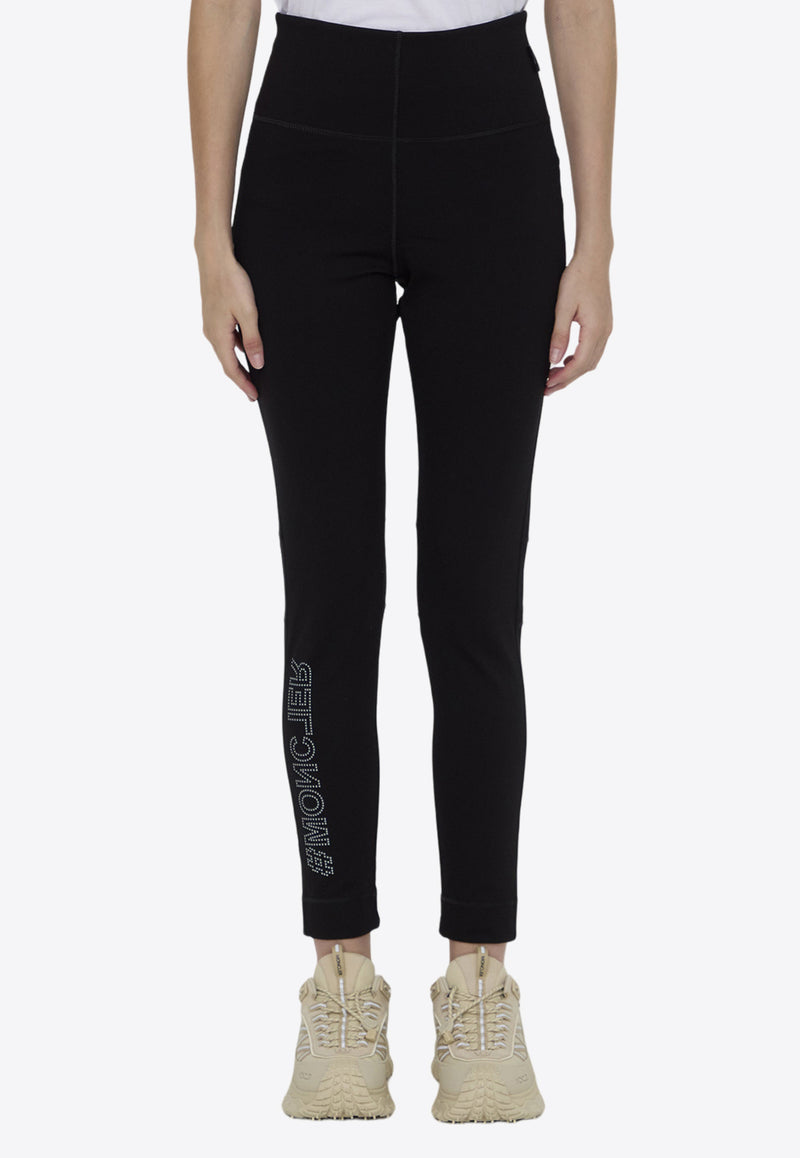 Moncler Grenoble High-Rise Logo Leggings Black 8H00003-829H7-999