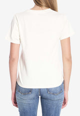 Saint Laurent Logo Patch T-shirt White 810277-Y37RY-9502