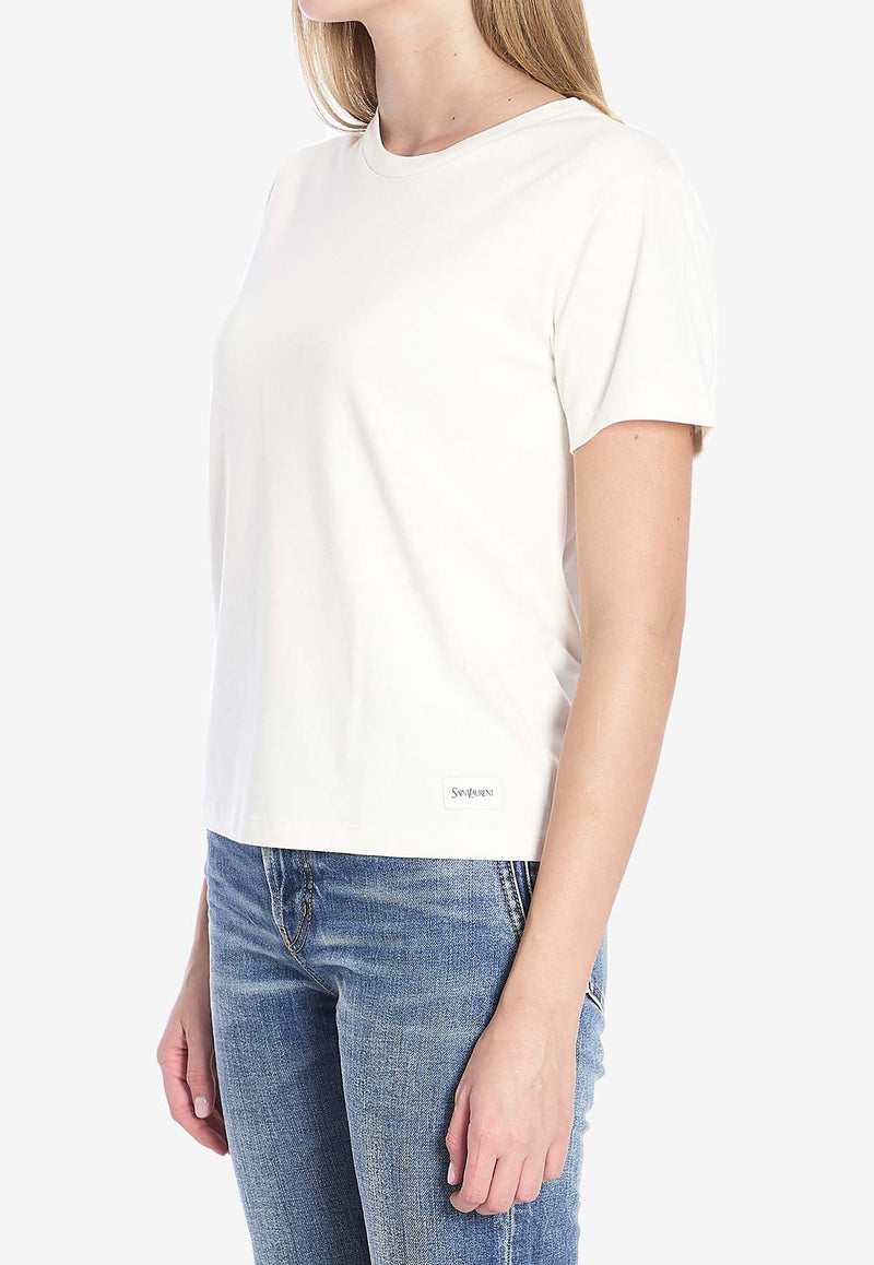 Saint Laurent Logo Patch T-shirt White 810277-Y37RY-9502