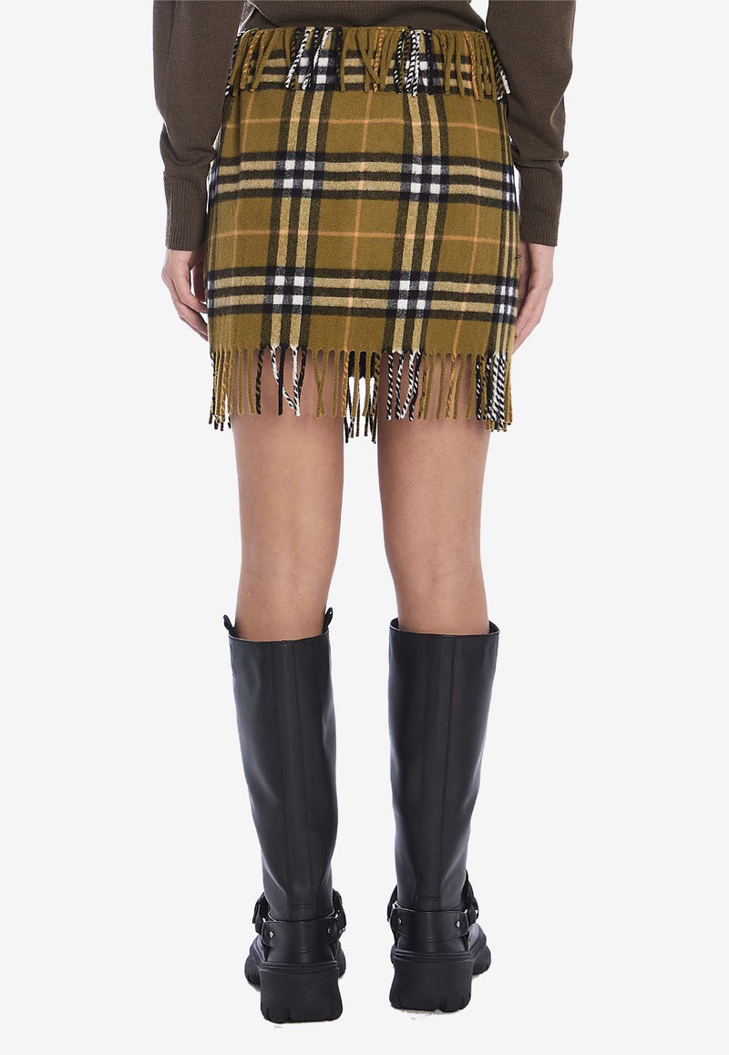 Burberry Signature Check Mini Scarf Skirt Brown 8099716--C1422