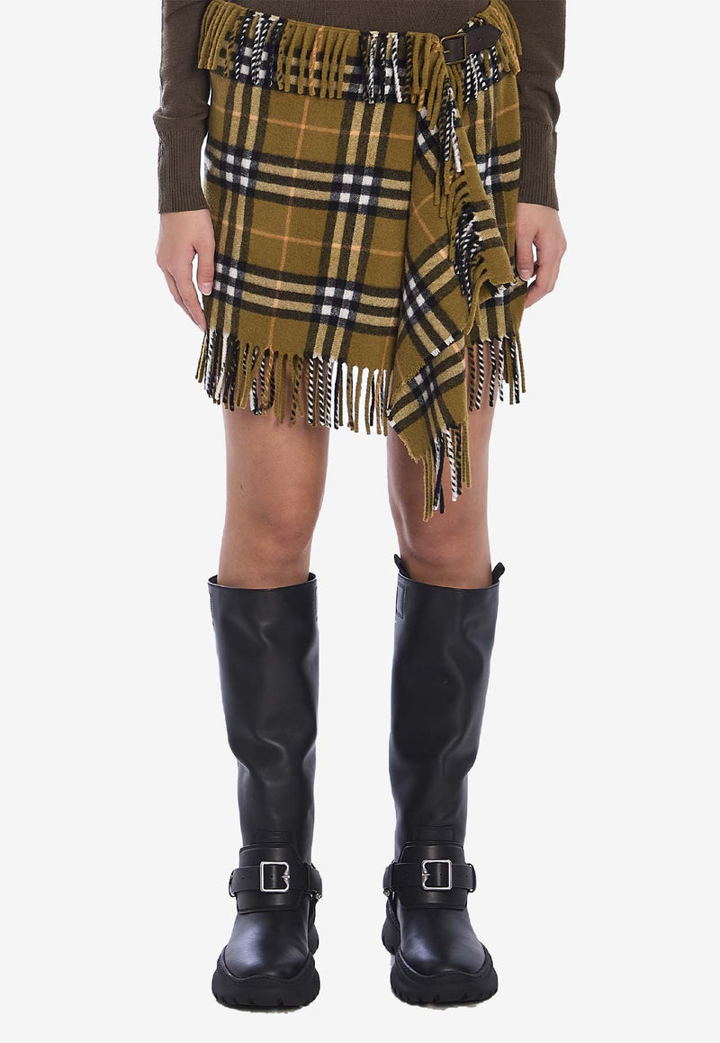 Burberry Signature Check Mini Scarf Skirt Brown 8099716--C1422