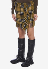 Burberry Signature Check Mini Scarf Skirt Brown 8099716--C1422