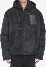 Loewe Embossed Anagram Zip-Up Windbreaker Jacket Black H526Y02WAD--1100