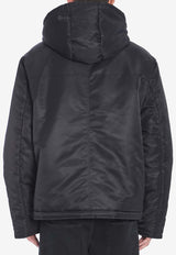 Loewe Embossed Anagram Zip-Up Windbreaker Jacket Black H526Y02WAD--1100