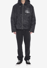 Loewe Embossed Anagram Zip-Up Windbreaker Jacket Black H526Y02WAD--1100