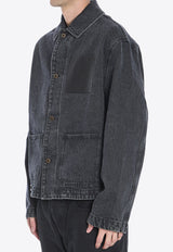 Loewe Embossed Anagram Workwear Denim Jacket  Black H526Y50W23--1100