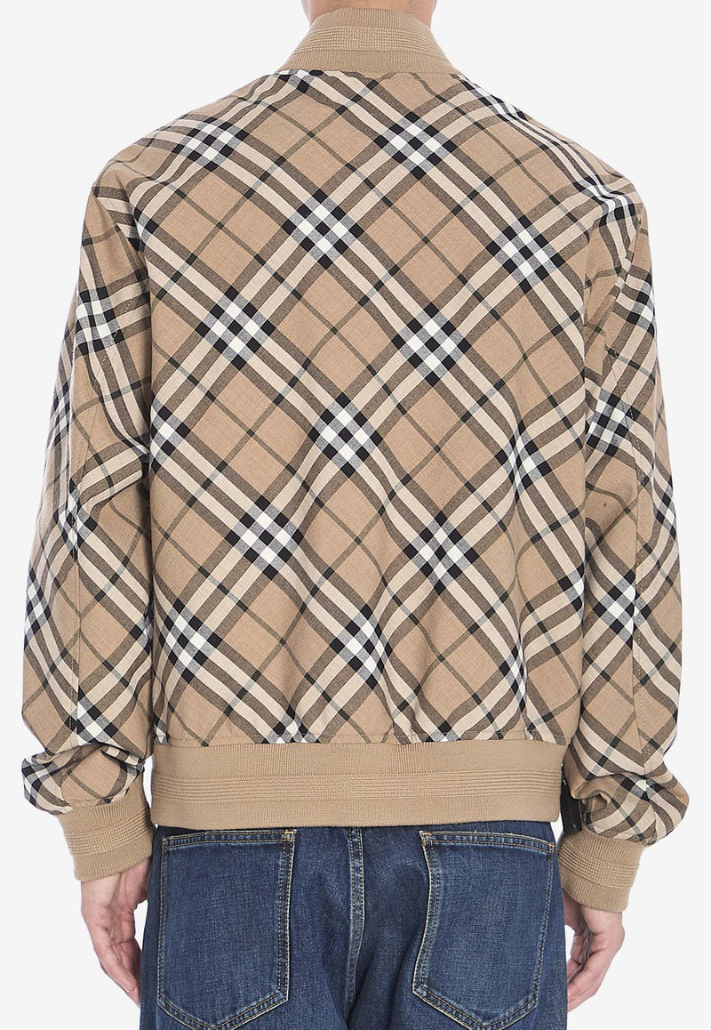 Burberry Vintage Check Harrington Bomber Jacket Beige 8092963--C1202