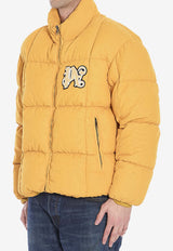 Palm Angels Monogram Corduroy Puffer Jacket Orange PMED047F24-FAB001-2203