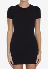 Alexander Wang Jacquard Logo Mini Dress Black 4CC1246235--001