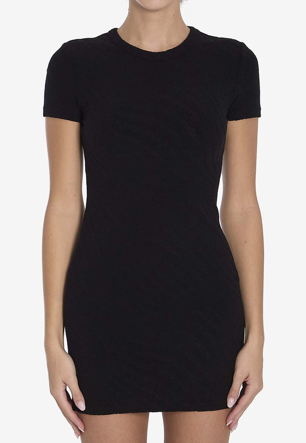 Alexander Wang Jacquard Logo Mini Dress Black 4CC1246235--001