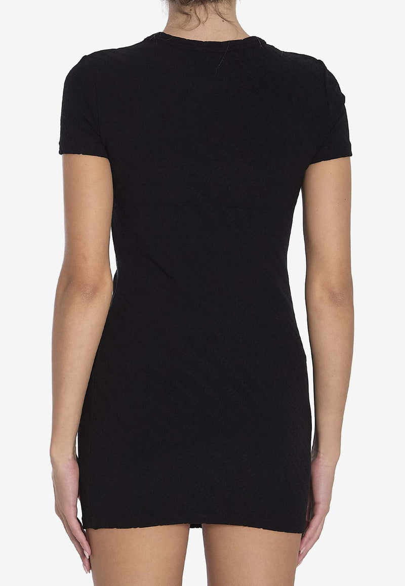 Alexander Wang Jacquard Logo Mini Dress Black 4CC1246235--001