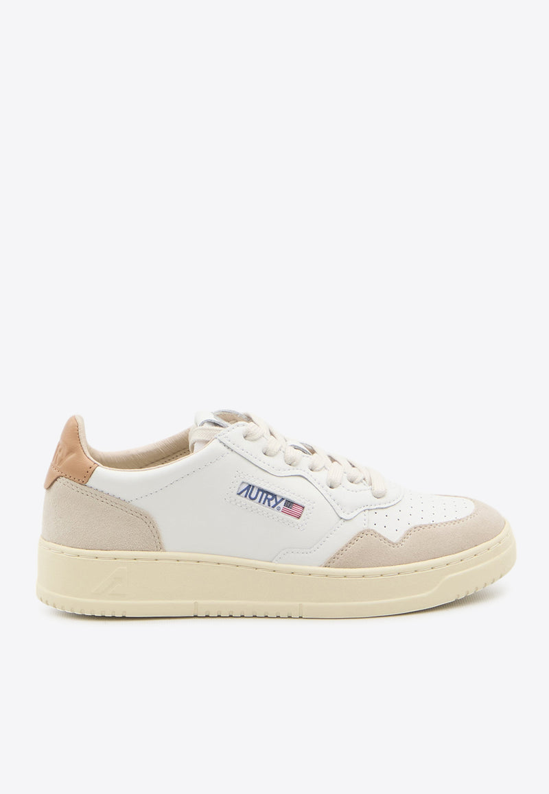 Autry Medalist Leather Low-Top Sneakers White AULM-LS-76