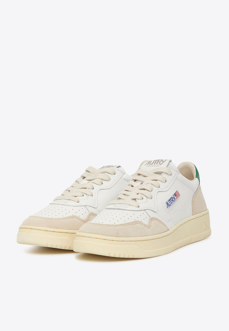 Autry Medalist Leather Low-Top Sneakers White AULM-LS-23