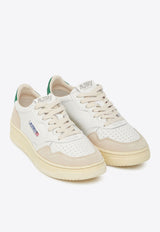 Autry Medalist Leather Low-Top Sneakers White AULM-LS-23