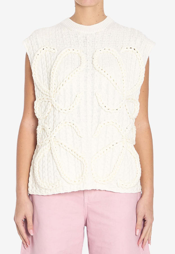 Loewe Anagram Knitted Wool Top White S359Y14KE4--2100