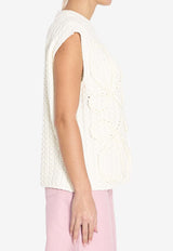 Loewe Anagram Knitted Wool Top White S359Y14KE4--2100