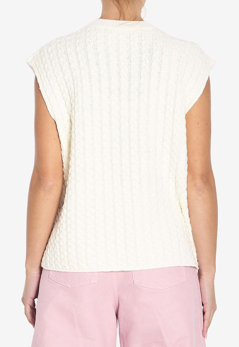 Loewe Anagram Knitted Wool Top White S359Y14KE4--2100