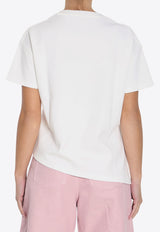 Loewe Asymmetric Crewneck T-shirt White S540Y22X59--2100