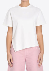 Loewe Asymmetric Crewneck T-shirt White S540Y22X59--2100