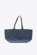 Alexander Wang Punch Denim Tote Bag Blue 20125T30T--473