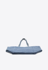 Alexander Wang Punch Denim Tote Bag Blue 20125T30T--473