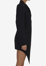 Alexander Wang Asymmetrical Wool Mini Dress Black 1WC4246697--001