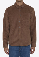 James Perse Sherpa  Corduroy Overshirt Brown MJWC2085--CHES