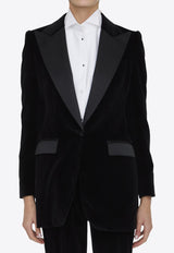 Dolce 
Gabbana Turtlington Velvet Tuxedo Blazer Black F2942T-FUVG7-N0000