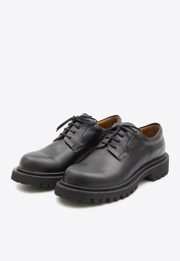 Common Projects Chunky Leather Derby Shoes Black 2451--7547