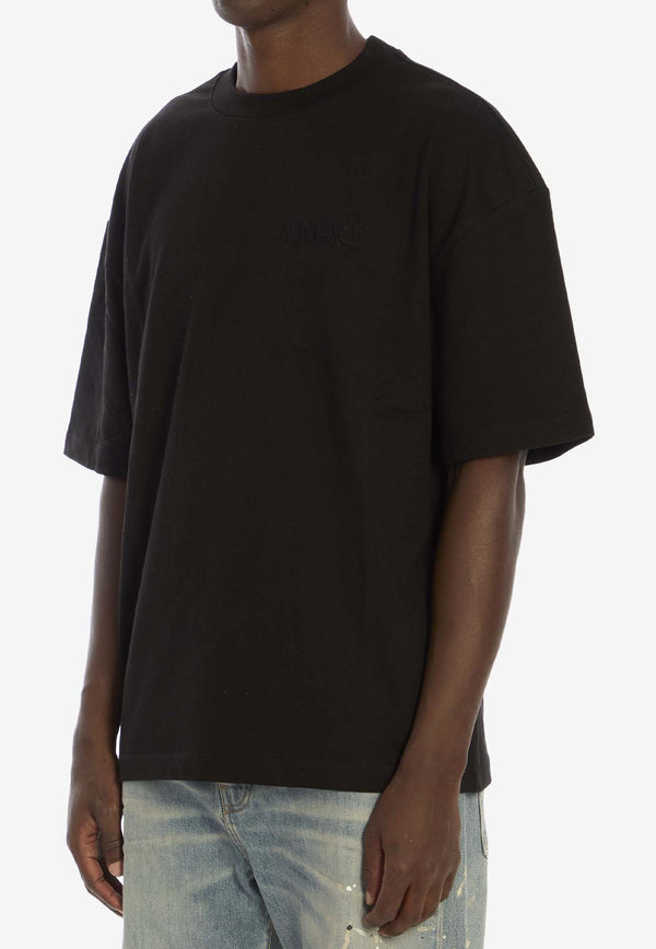 Amiri Embroidered Logo Oversized T-shirt Black AMJYTE1061--BLACK