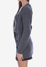 Alexander Wang Pre-Styled Twinset Knitted Cardigan Gray 1KC4241004--010