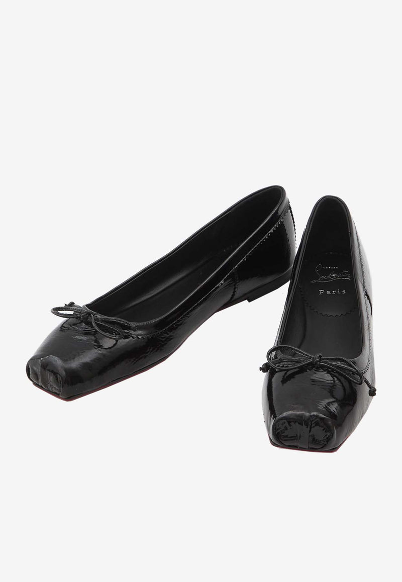 Christian Louboutin Mamadrague Patent Leather Ballet Flats Black 1250355-B439-BLACK