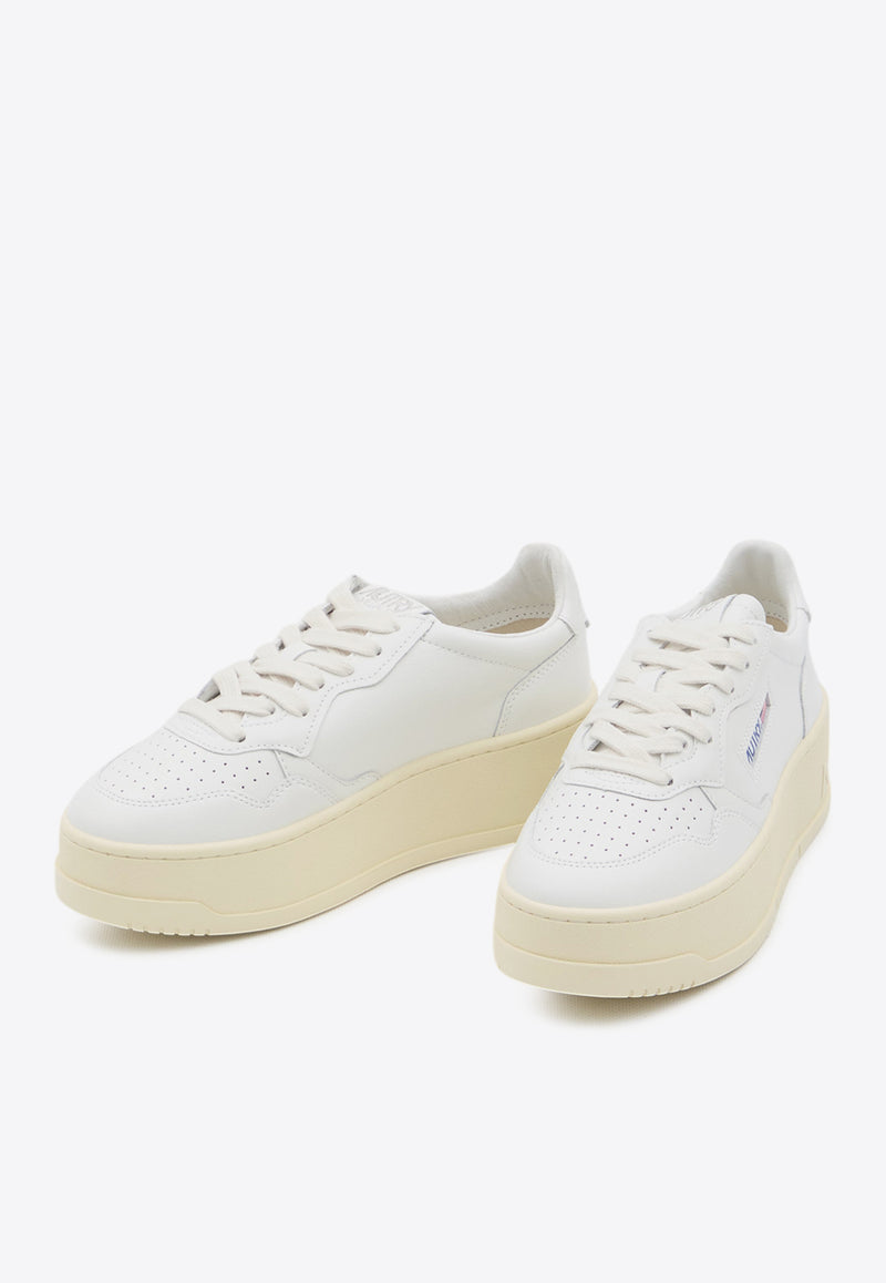 Autry Medalist Low-Top Platform Sneakers White PTLW-LL-15